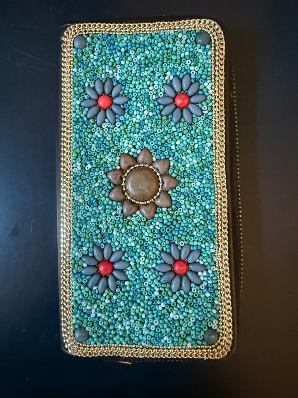 Beautifully beaded wallet